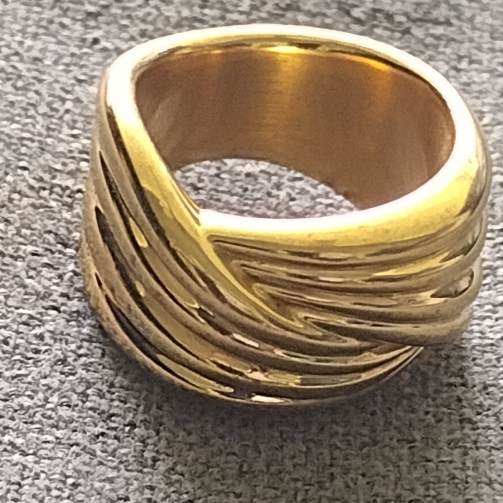 Milor 14K Yellow Gold Resin Wide Band Ring